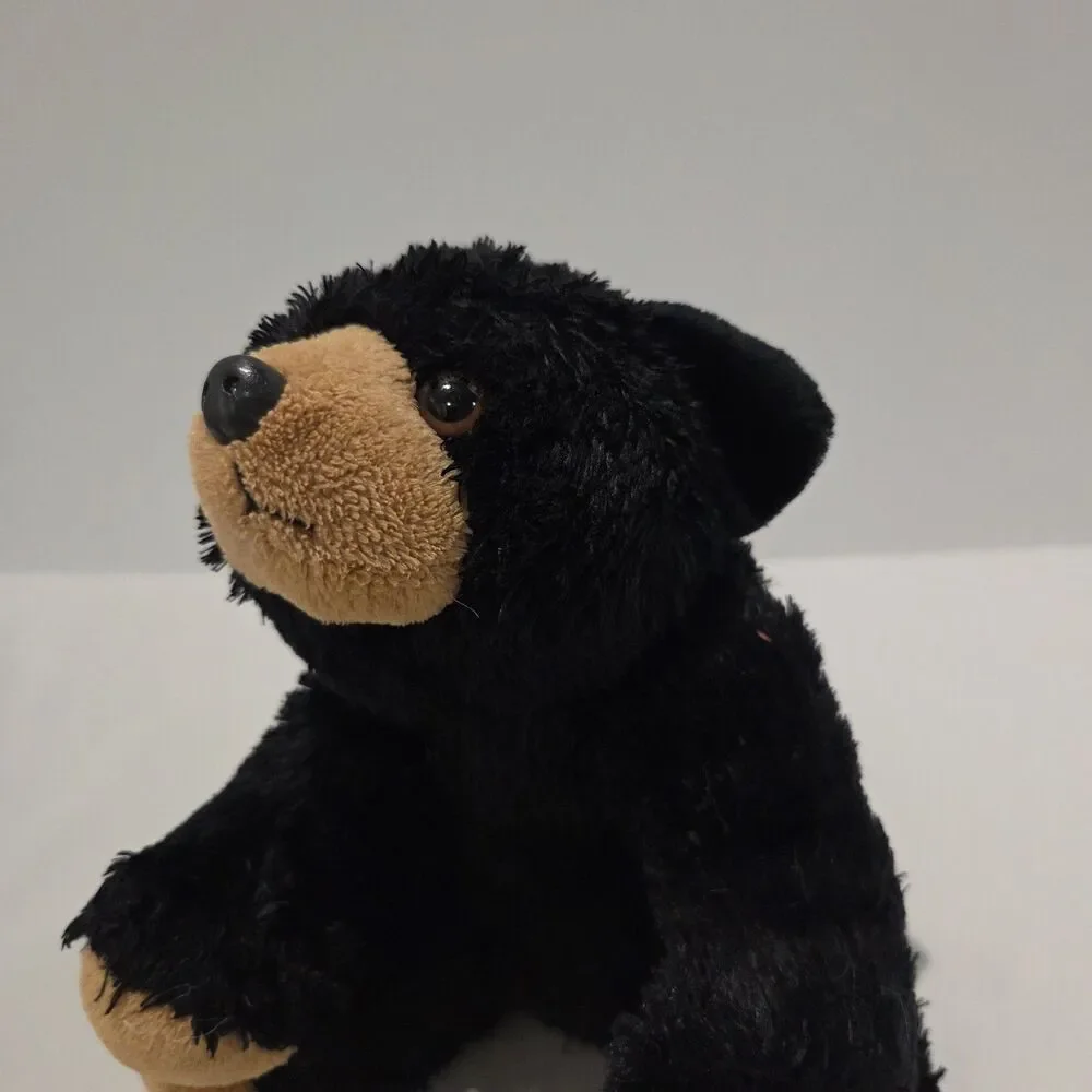 Wild Republic Black Bear 7” Plush Stuffed Animal Toy Green Tag